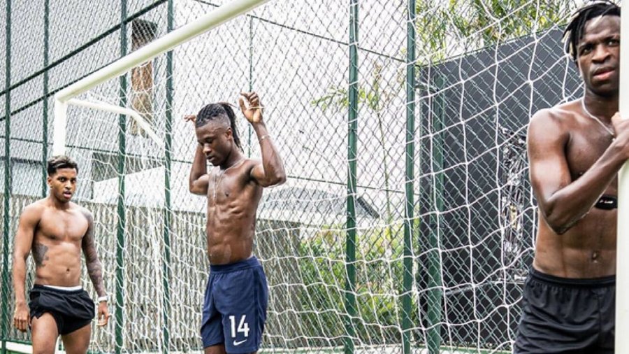 Rodrygo, Vinicius and Camavinga show off their muscles in Brazil | Madridistanews.com